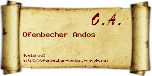 Ofenbecher Andos névjegykártya